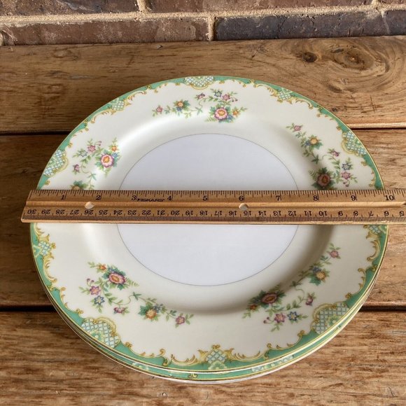 4 VTG 1933 Morimura Noritake Japan Embassy Floral Round Dinner Plates 9 7/8” - Picture 7 of 9